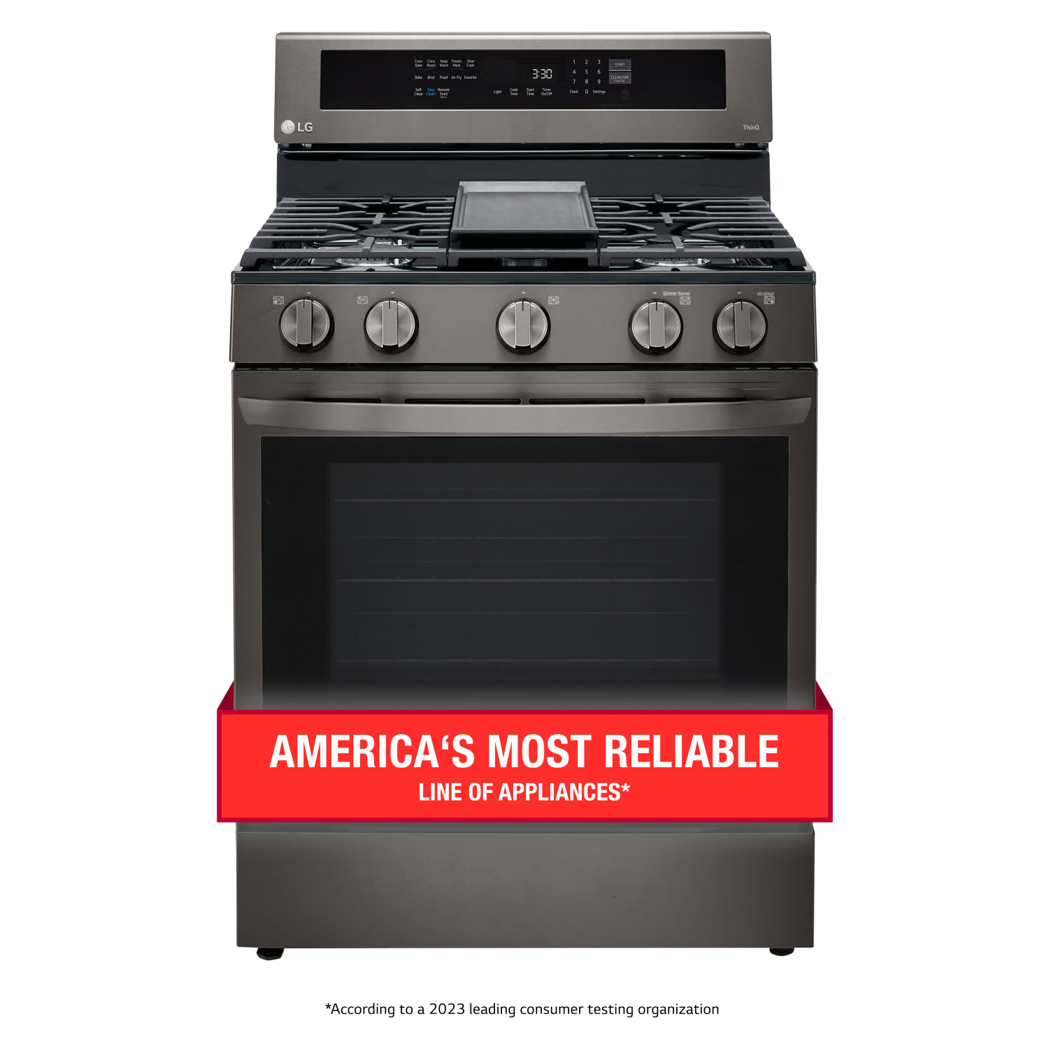 5.8 cu ft. Smart Wi-Fi Enabled True Convection InstaView® Gas Range with  Air Fry