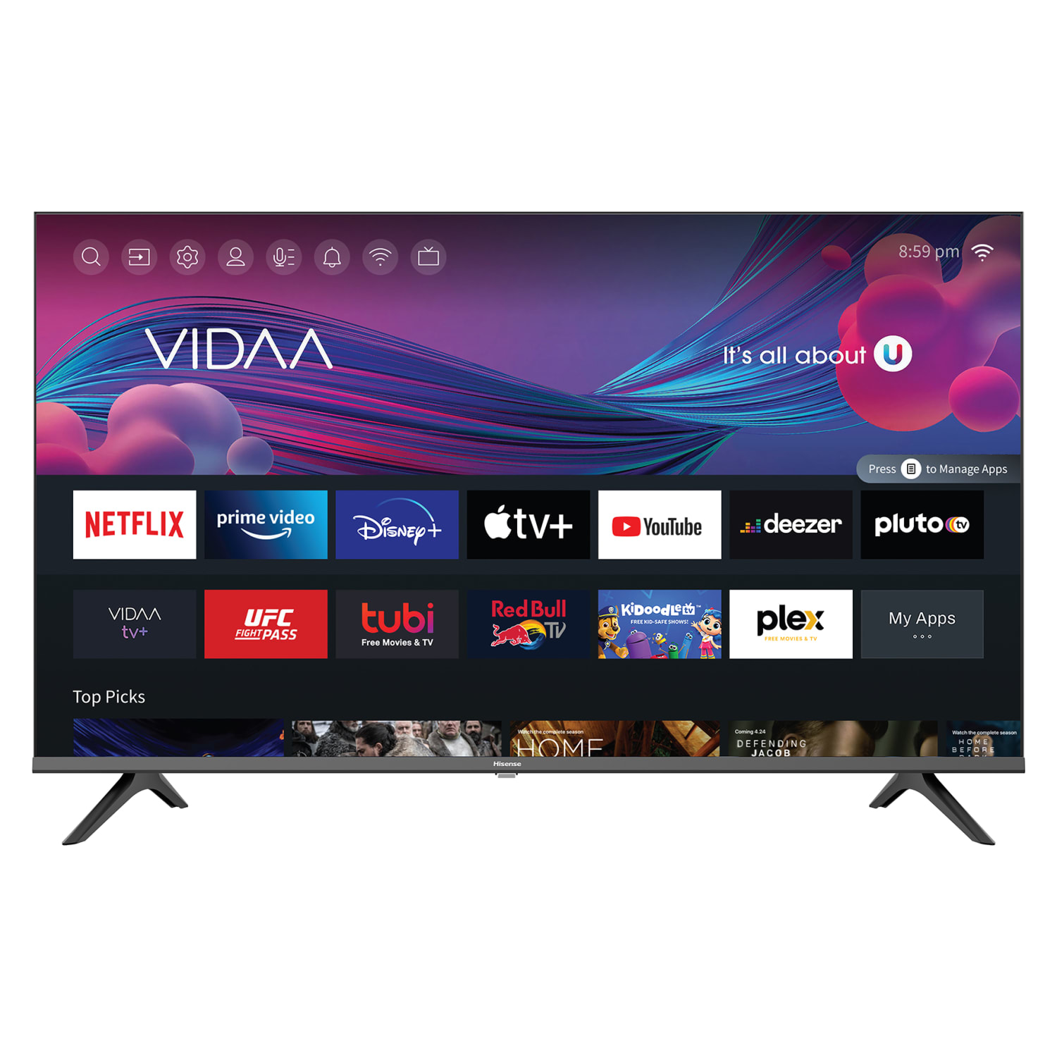 Hisense 50” 4K UHD VIDAA Smart TV - 50A6GV