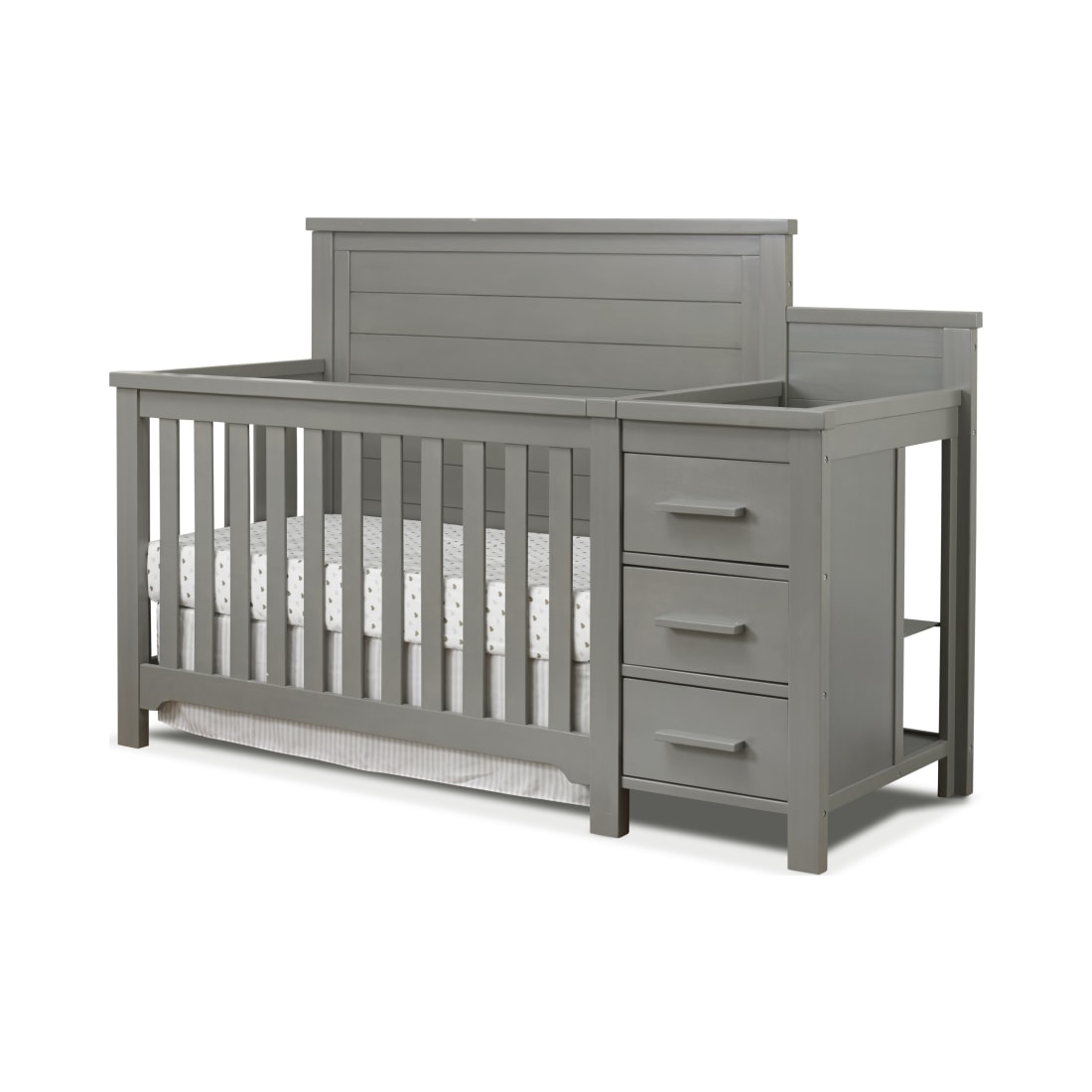 Sorelle Farmhouse Crib & Changer - Weathered Gray