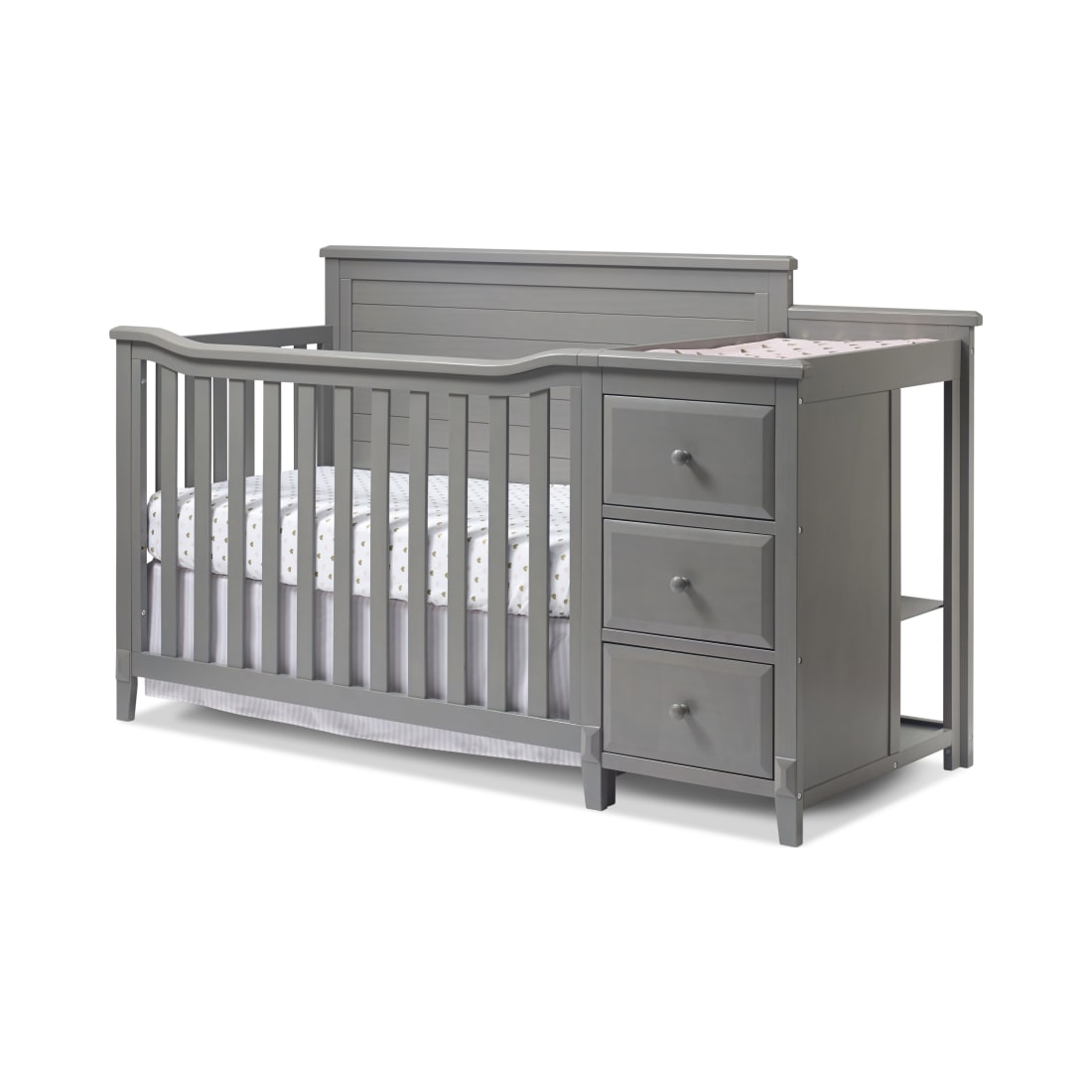 Sorelle Berkley Crib & Changer Panel Crib - Weathered Gray