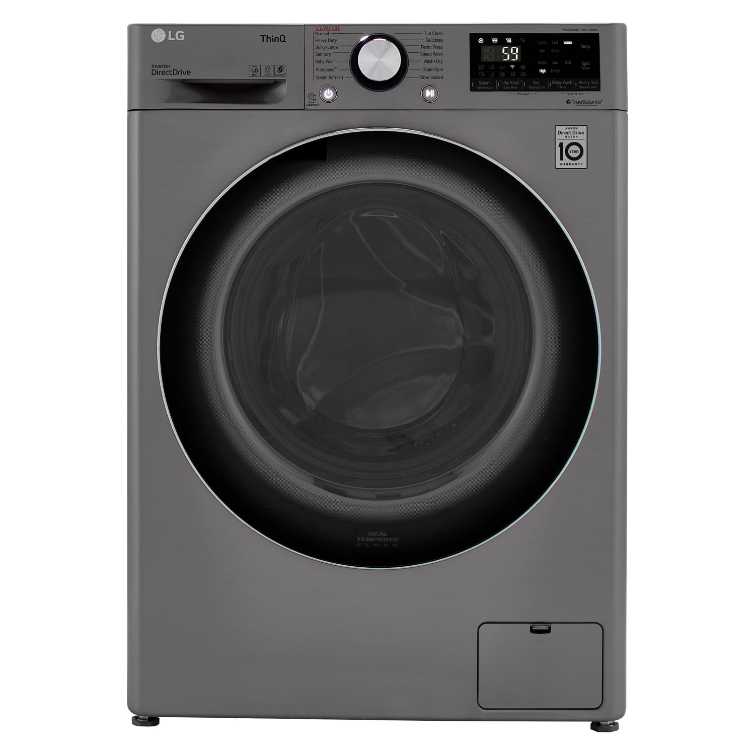 LG 2.4 cu.ft. Smart Wi-Fi Enabled Compact Front Load All-In-One Washer/Dryer Combo with Built-In Intelligence - WM3555HVA