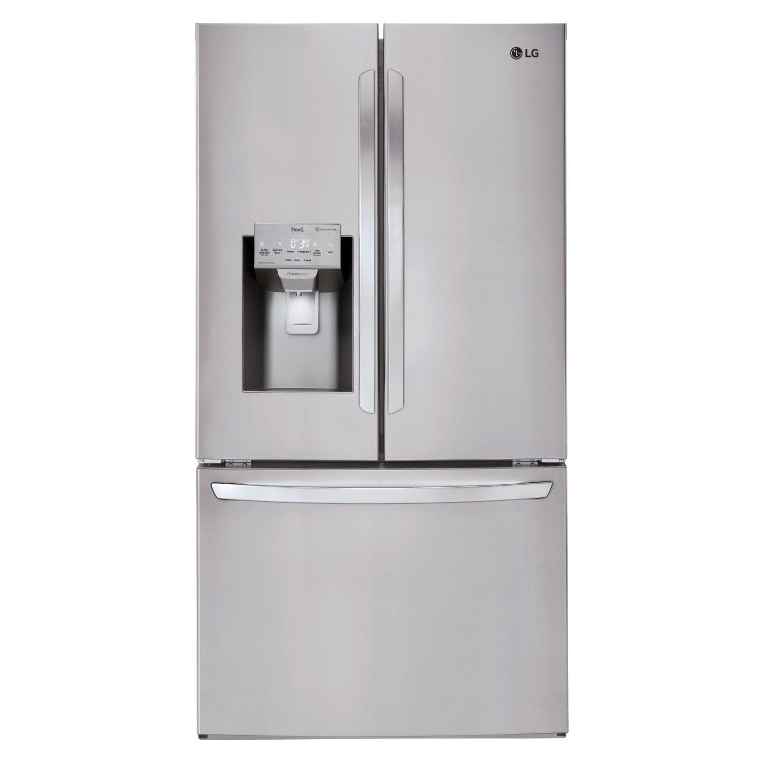 LG 22 cu. ft. Smart Wi-Fi Enabled French Door Counter-Depth Refrigerator - LFXC22526S