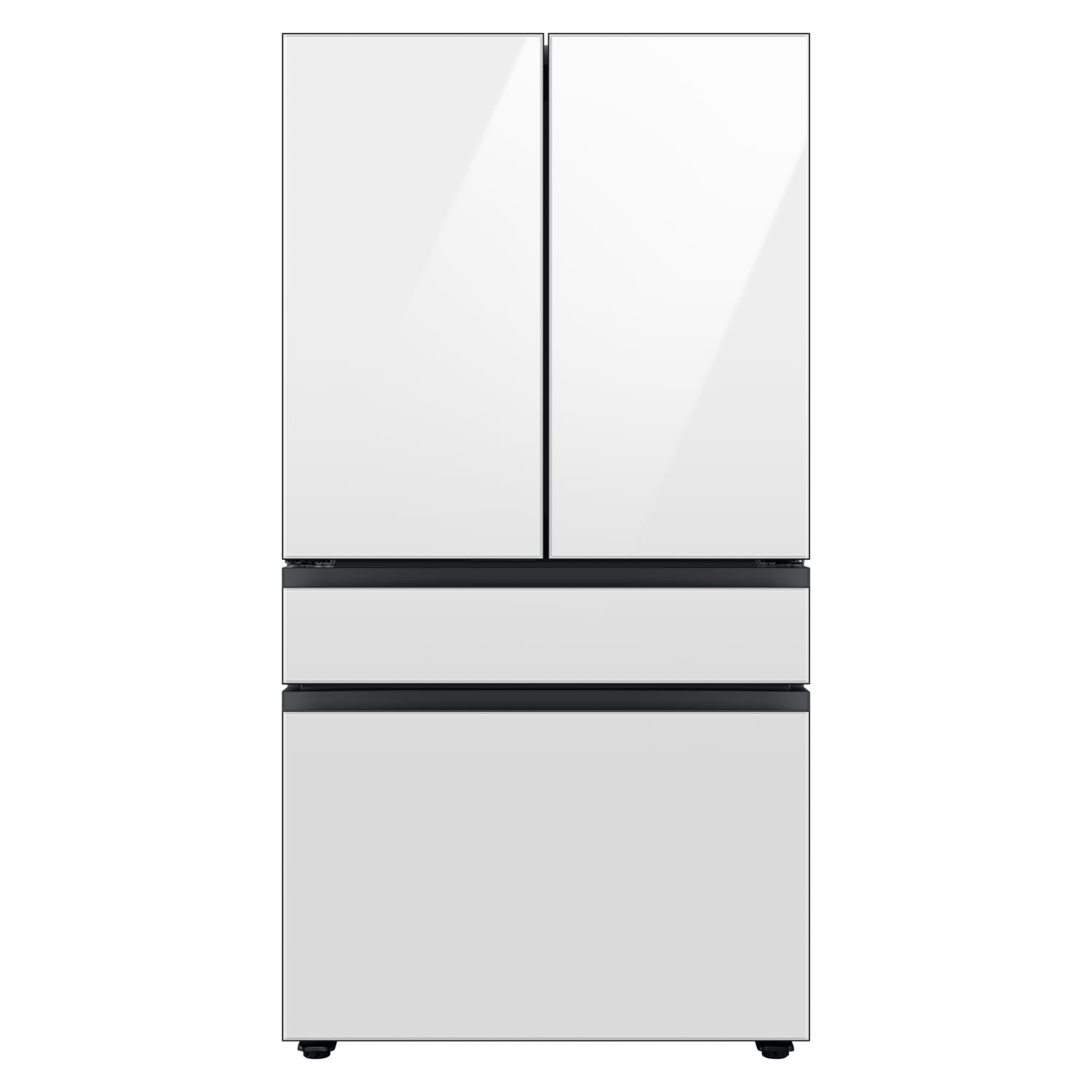 Samsung BESPOKE 23 cu. ft. Smart 4-Door French-Door Refrigerator in White Glass