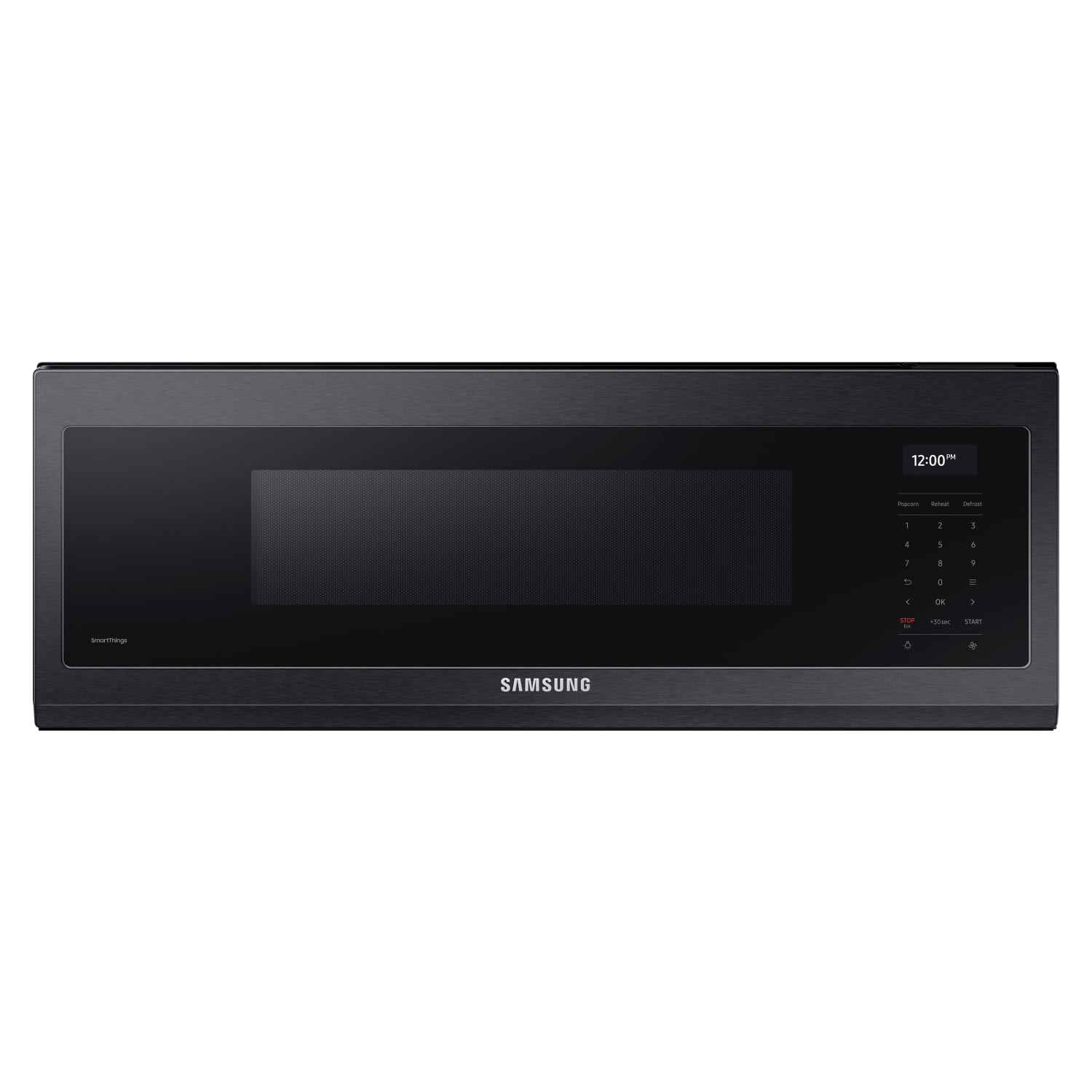 Samsung 1.1 cu. ft. Smart SLIM Over-the-Range Microwave with 550 cu. ft.M Ventilation, Wi-Fi & Voice Control - Black Stainless Steel