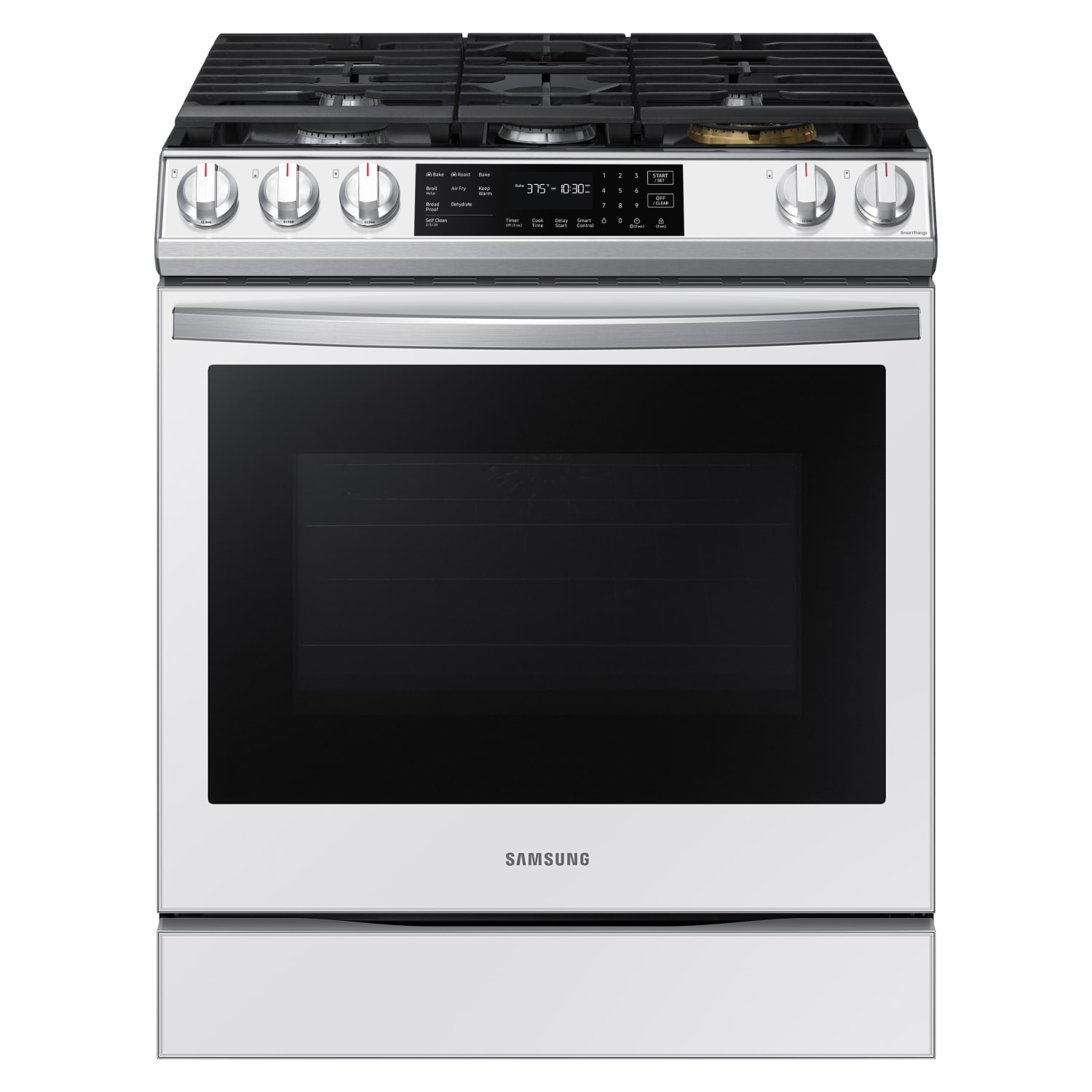 Samsung BESPOKE 6.0 cu. ft. Smart Slide-in Gas Range with Air Fry - White Glass