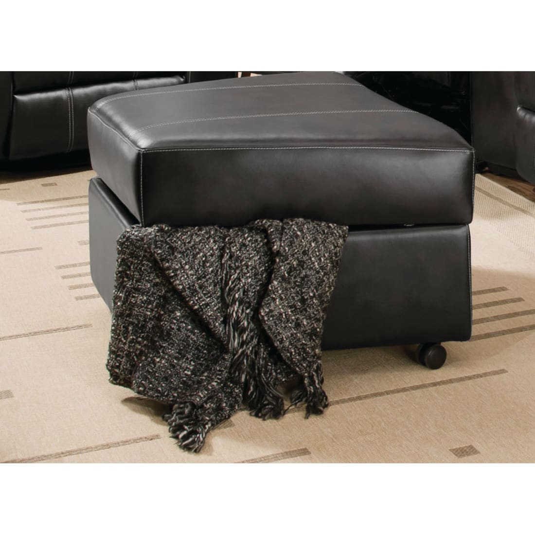 Flick Ottoman - Black