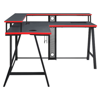 Flash Furniture Gaming Desk 45.25 x 29 Computer Table Gamer Workstation with Headphone Holder and 2 Cable Management Holes