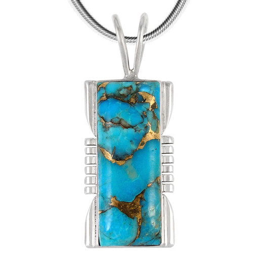 Pendant in Sterling Silver & genuine semiprecious matrix gemstone Pendant in Sterling Silver & genuine semiprecious matrix gemstone