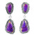Sterling Silver Dangle Earrings Purple Turquoise 