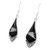 Sterling Silver Earrings Black & White Shell