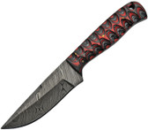 Black and Red Resin Fixed Blade