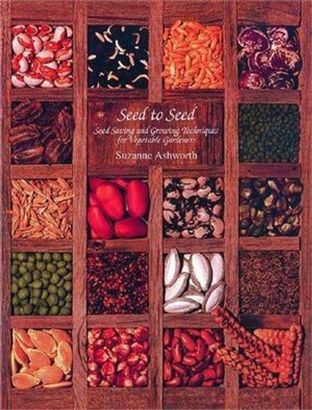 Front cover of Seed to Seed brown cover with sections of  different types of seeds.