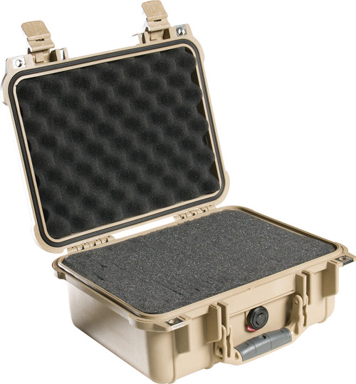 Pelican 1400 Protector Case with foam, Desert Tan