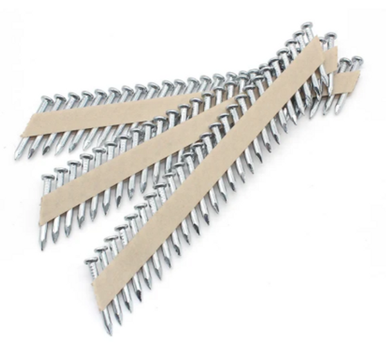 1 1/2" X .148 Smooth Shank Bright 34 Degree Paper Collated Strap Nails 3000 per box