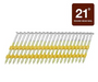 2-3/8" x .113" Bright Ring Shank 21 Degree Plastic Collated Framing Nails 5000 per box