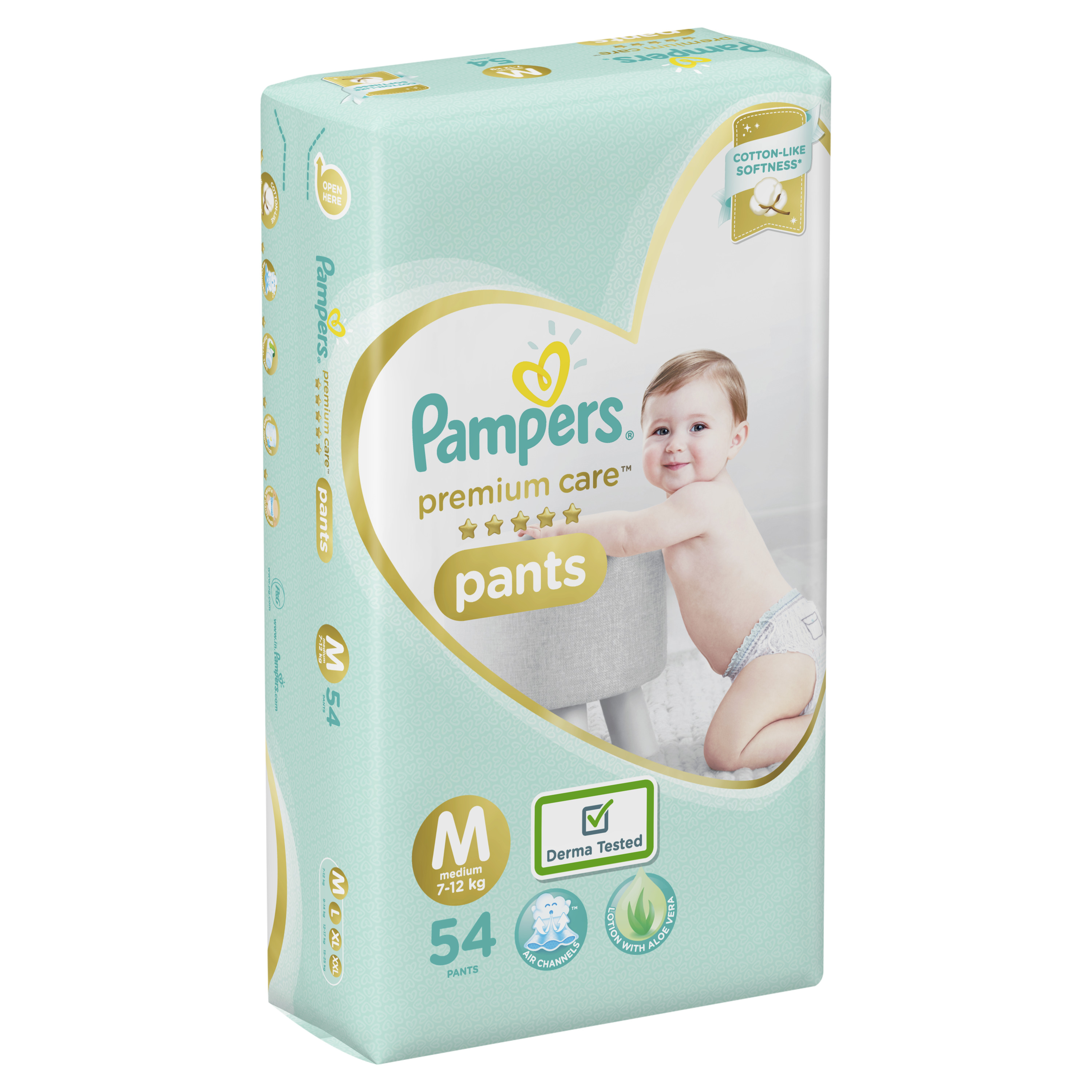 Premium Care Pants Diapers Medium 54 Count