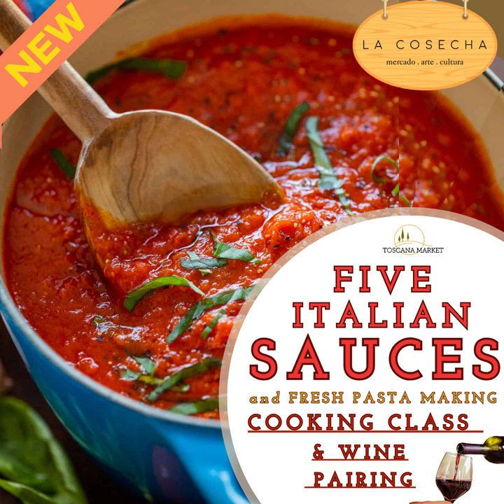 Italian Sauces Cooking Class and Wine Pairing April 20th 2:30m-4:30pm