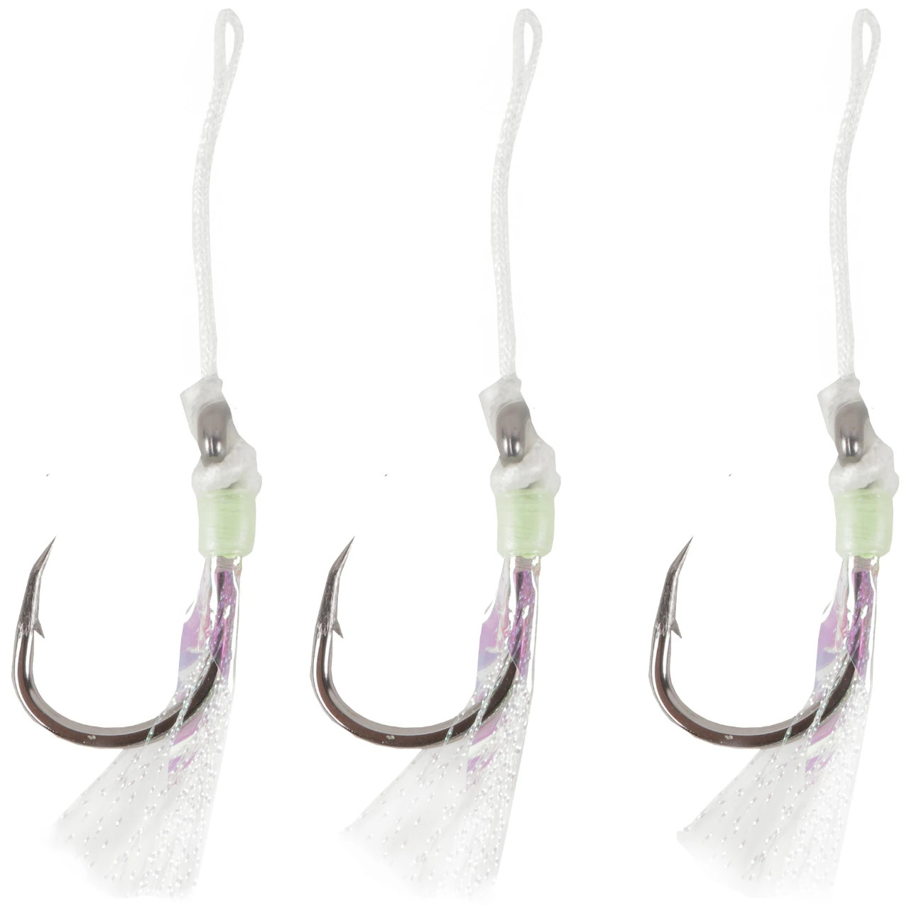 Oti Raptor Glow Assist Fishing Hooks, 5 Pack 6/0