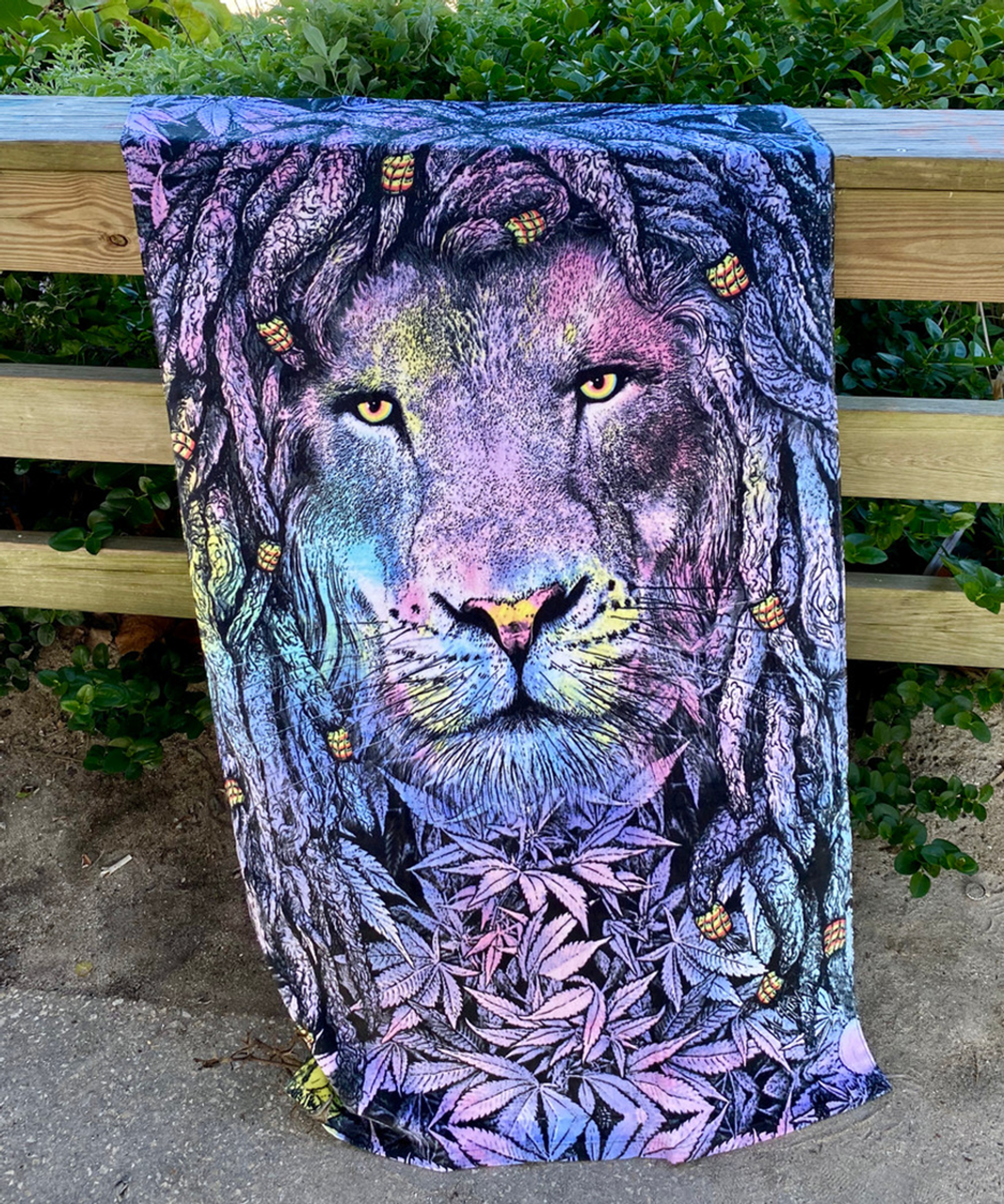 rasta lion head stencil