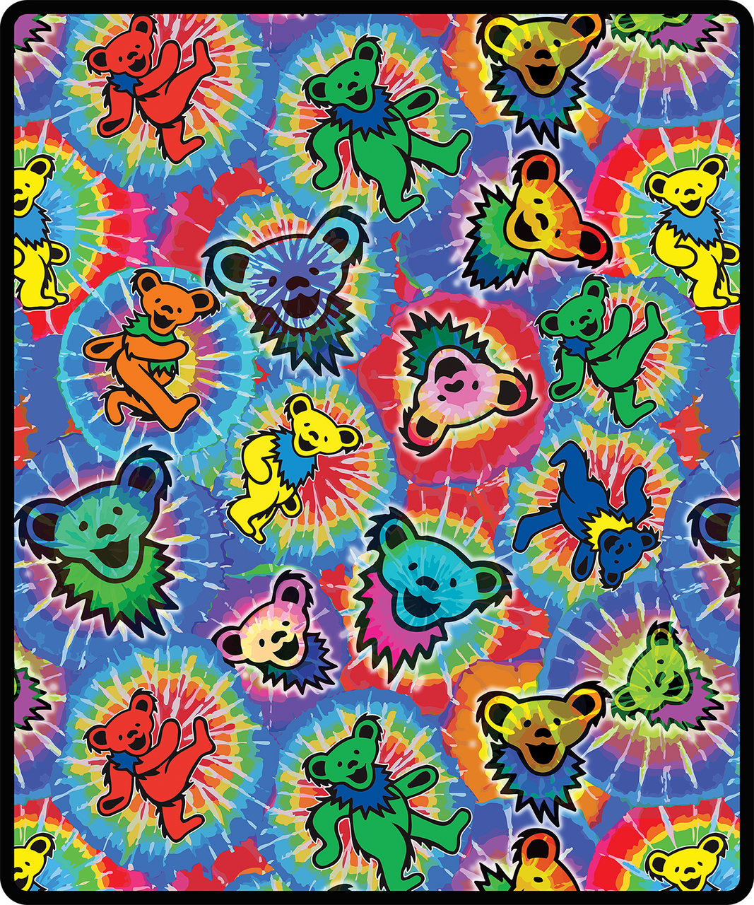 GRATEFUL DEAD THROW DANCING BEARS SPLASH