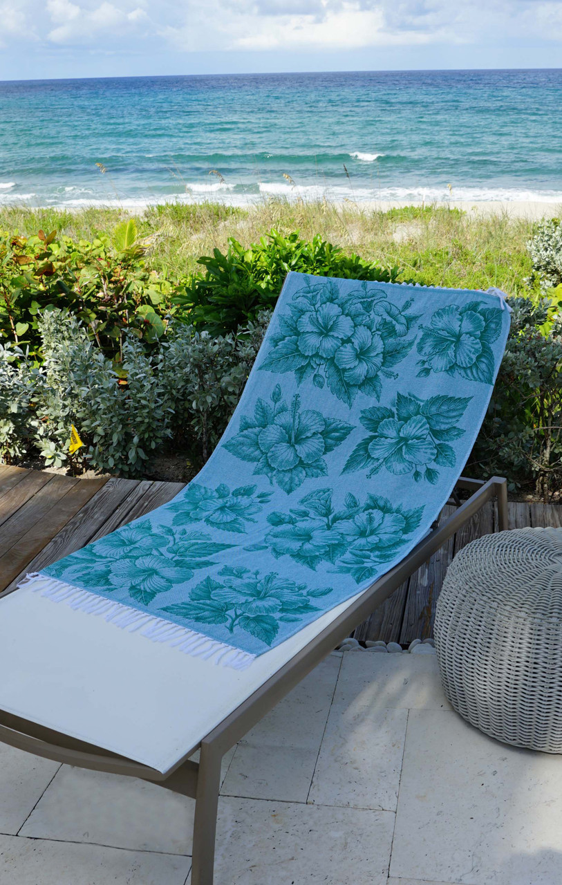 Hibiscus Sand Free Fringed Towel – Earth Ragz