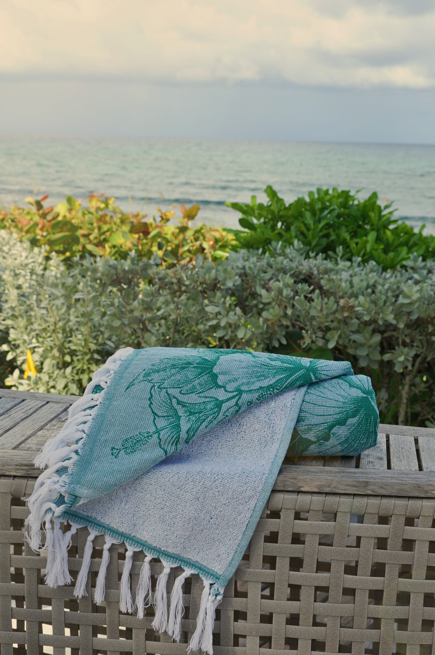 Hibiscus Sand Free Fringed Towel – Earth Ragz