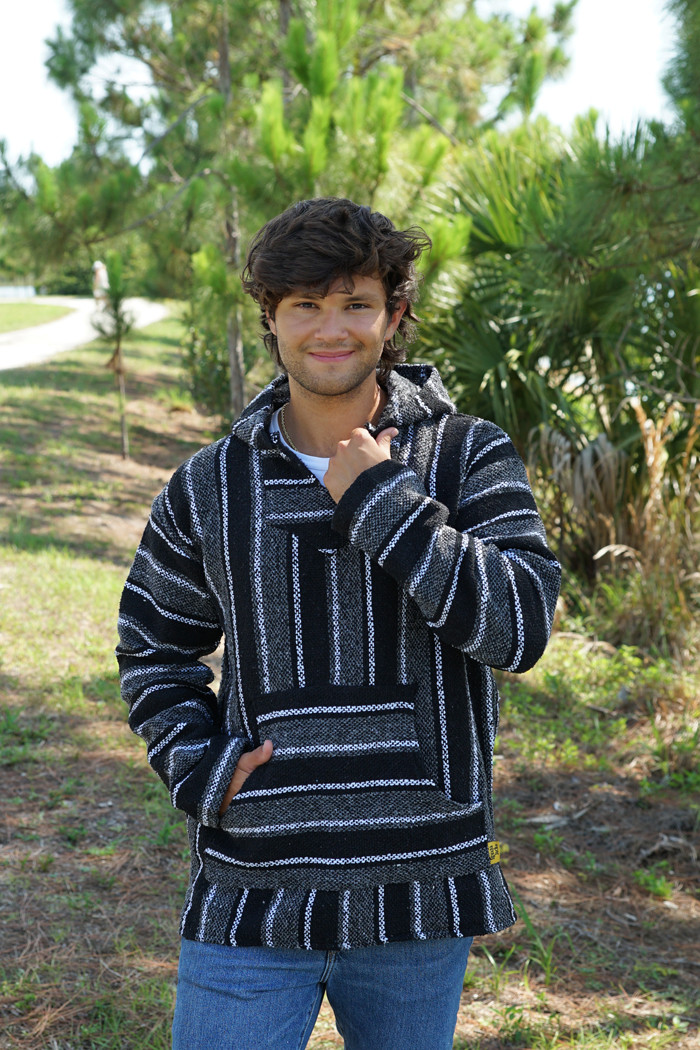 Iguana Jack Baja Hoodie Black | Earth Ragz