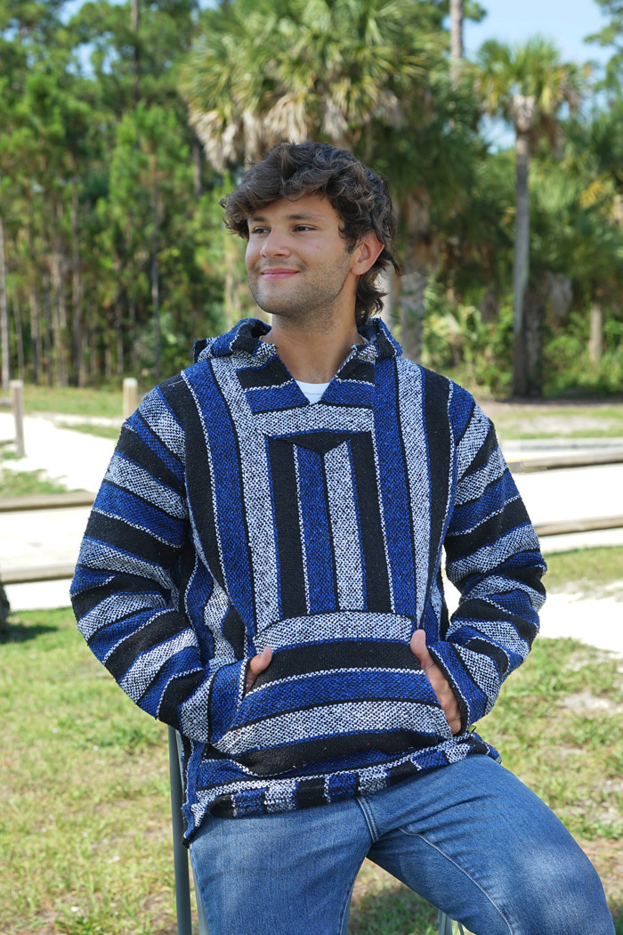 Iguana Jack Baja Hoodie Blue | Earth Ragz