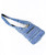 Earth Ragz blue striped woven crossbody bag with zippered pocket"