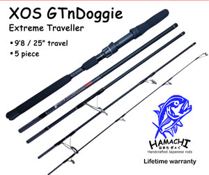 2025 Hamachi XOS GT'n'Doggie 9'6 - 5 piece travel fishing rod PE2-5 & PE5-13 2025 Hamachi XOS GT'n'Doggie 9'6 - 5 piece travel fishing rod PE2-5 & PE5-13