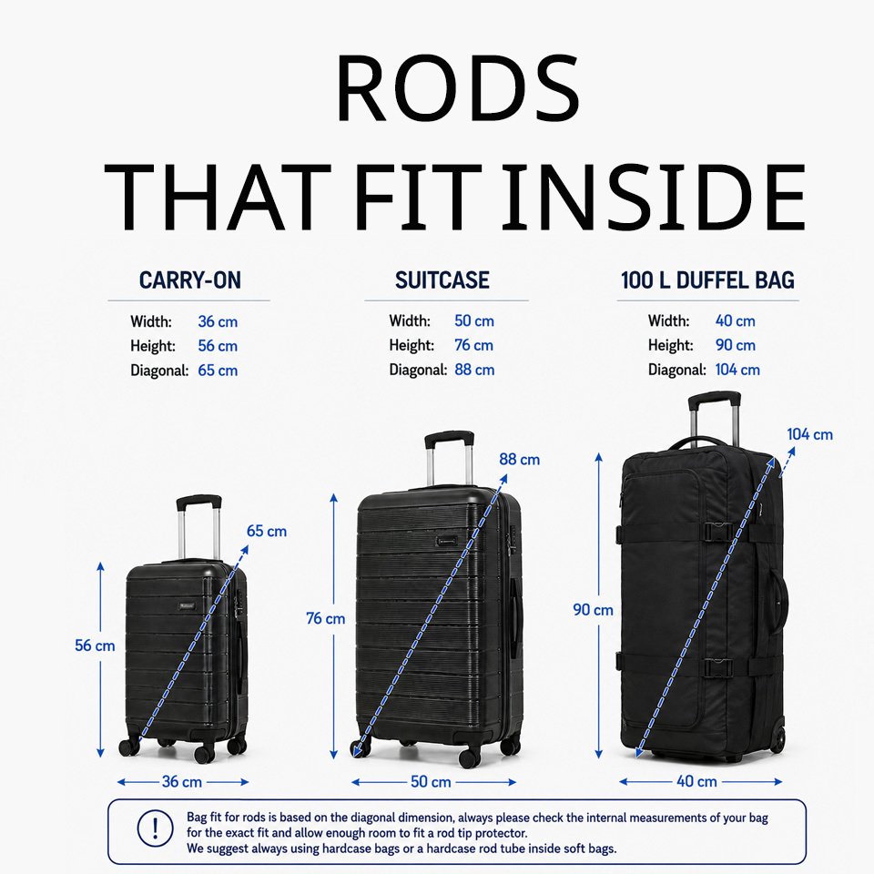 Travel Rods By Bag Size