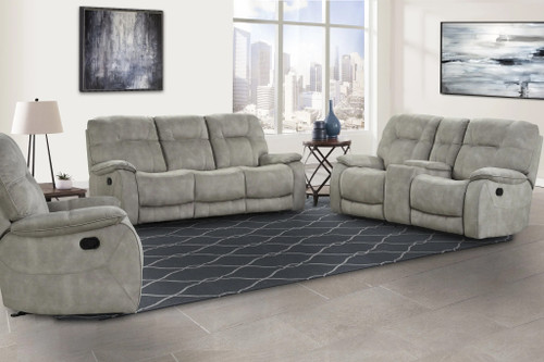 Cooper Shadow Natural Manual Triple Rec. Sofa, Manual Console L.S., Manual Glider Rec, & Sectional