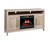 Ashery Oak Vienna TV Stand with Fireplace