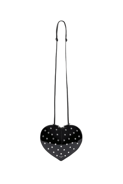 Alaia Le Coeur Studded Leather Crossbody Bag