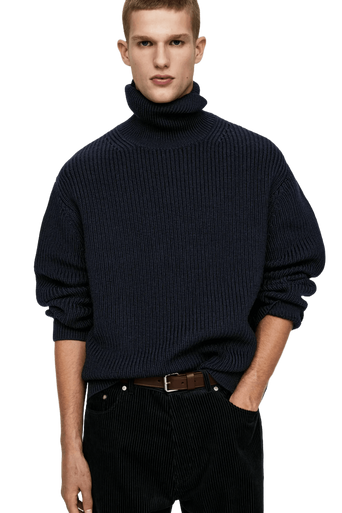 Arket Men's Heavy Wool Roll-Neck Jumper