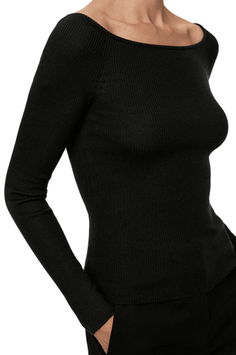 Arket Women's Wool Blend Off-Shoulder Top