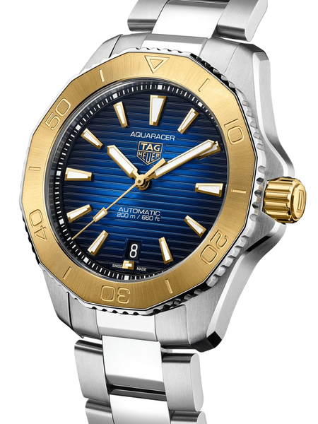 TAG Heuer Aquaracer Professional 200 Date 40mm 18k Gold Blue Dial Men's Watch