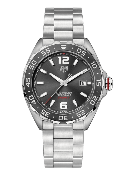 TAG Heuer Formula 1 Calibre 5 Automatic Men's Grey Steel Chronograph 43mm Watch
