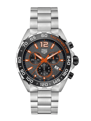 TAG Heuer Formula 1 Chronograph Grey Dial Orange Trims 43mm Men's Watch
