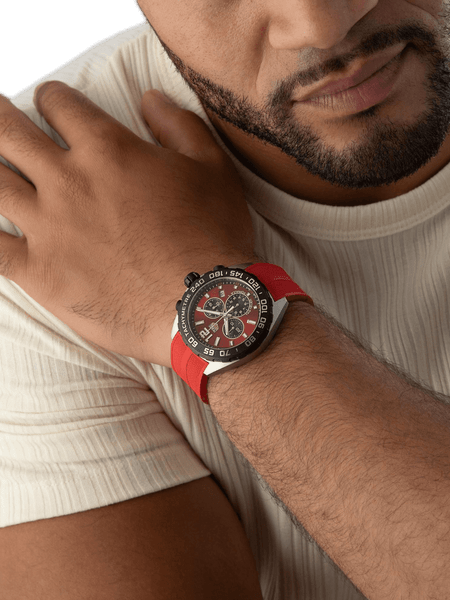 TAG Heuer Formula 1 Chronograph Quartz Red & Rubber 43mm Men's Watch