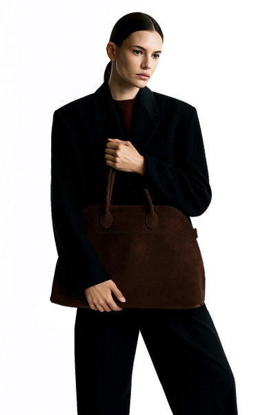 The Row Soft Margaux 15 Bag in Suede
