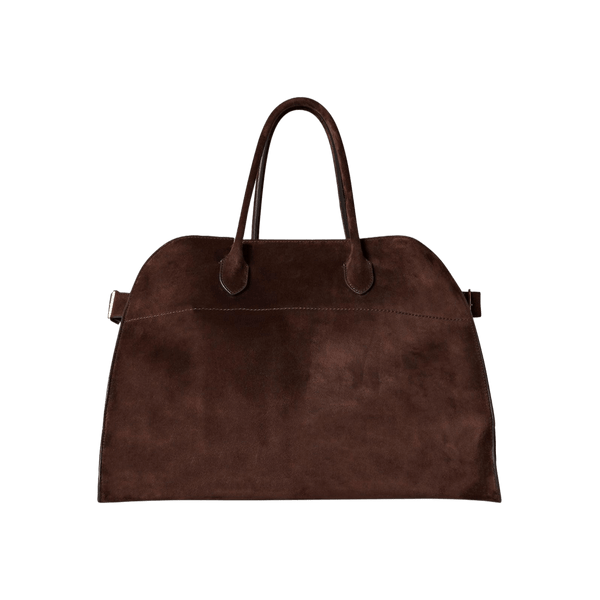 The Row Soft Margaux 15 Bag in Suede
