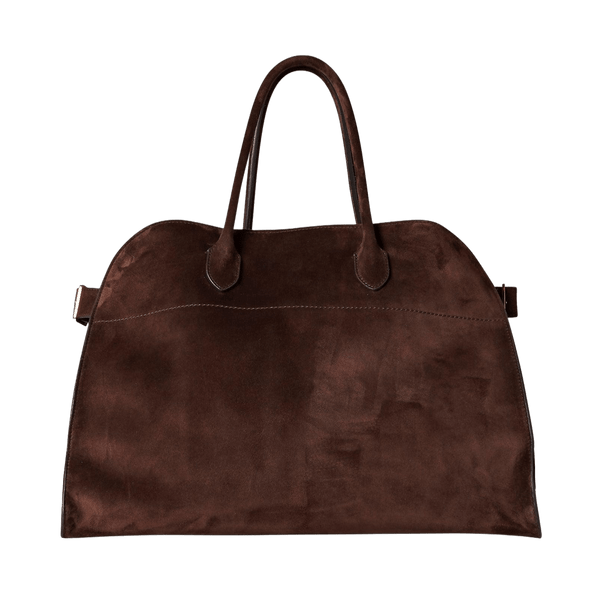 The Row Soft Margaux 17 Bag in Suede