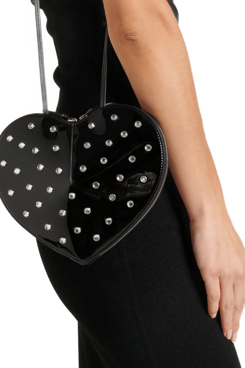 Alaia Le Coeur Studded Leather Crossbody Bag