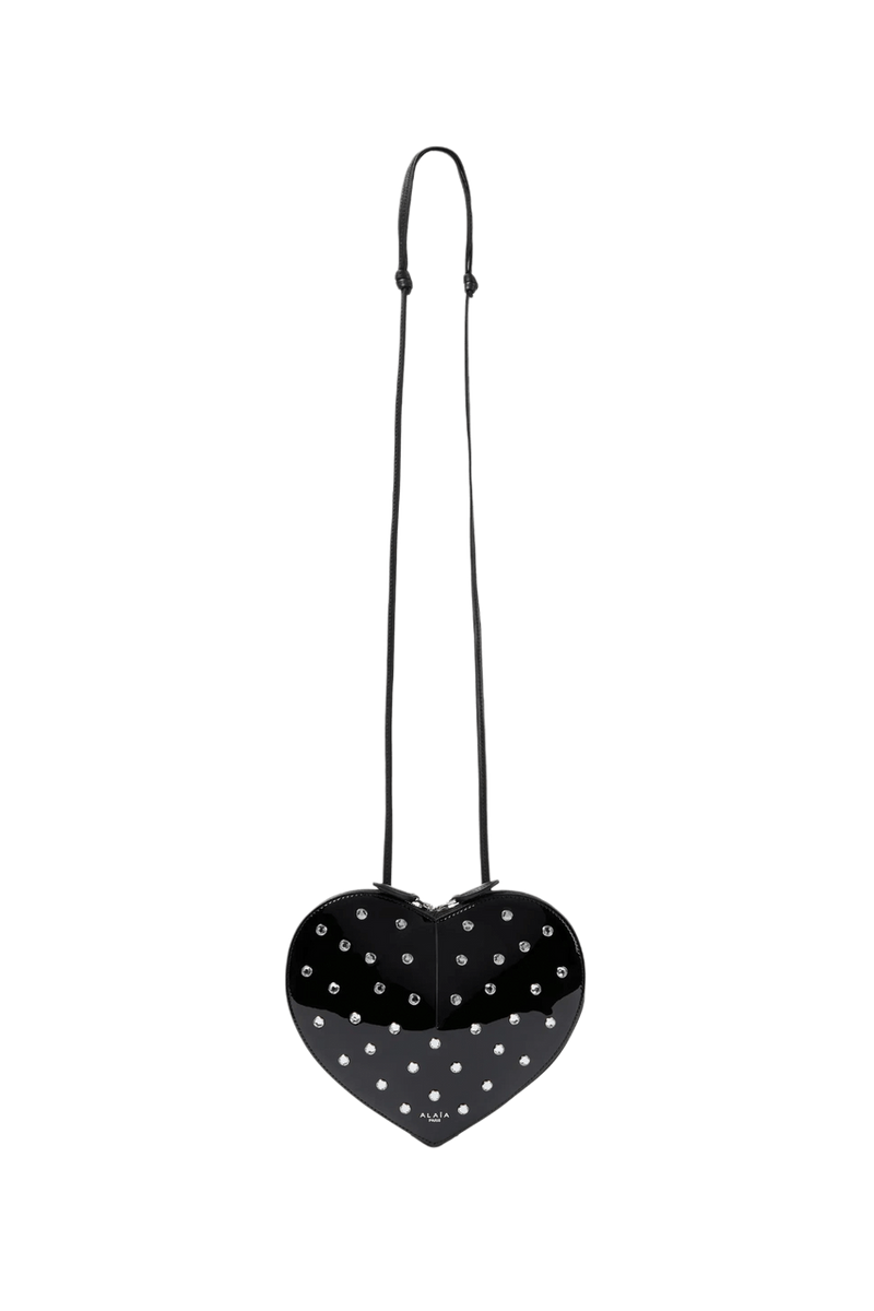 Alaia Le Coeur Studded Leather Crossbody Bag