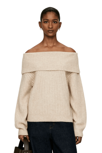 Arket Women's Off-Shoulder Rib Jumper - Image 9