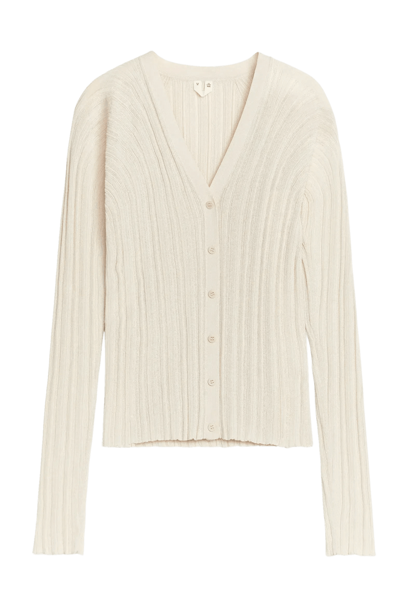 Arket Women's Rib-Knitted Cardigan