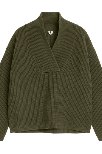 Arket Women's Shawl Collar Jumper - Image 9