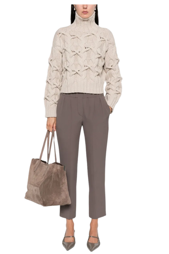 Brunello Cucinelli Women's Cable-knit Cashmere Sweater - Image 4