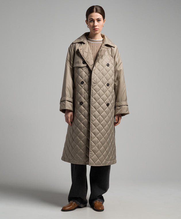 Brunello Cucinelli Women's Double-breasted Quilted Trench Coat